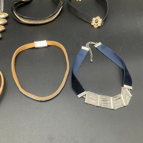 Contemporary Fashion Choker Statement Necklace Jewelry Lot of 7 Mixed Styles