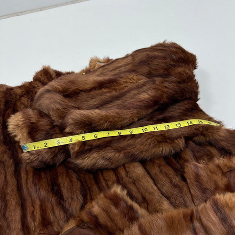Vintage 50s Rolanda The Palace Kansas City Striped Fur Coat Jacket