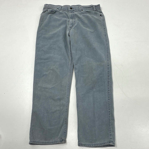 Vintage 90s Levi's Men's Gray Straight Leg Jeans Made in USA Sz 36x29