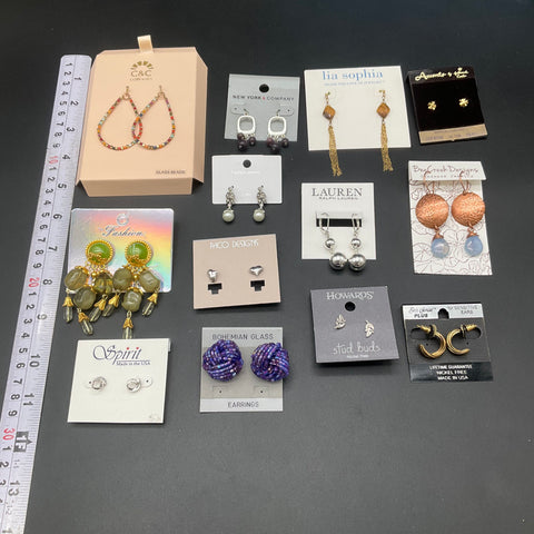 Lauren Ralph Lauren Lia Sophia C&C California Earrings Jewelry Lot of 12 Pairs