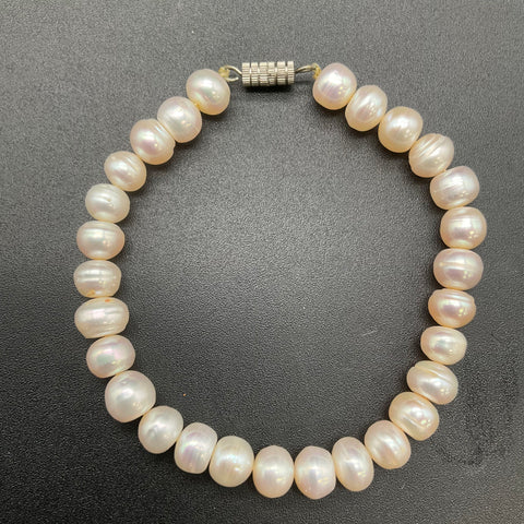 White Cultured Pearl Jewelry Lot 3 Pieces Necklace Bracelet 62" Rope Strand