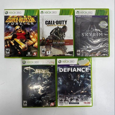 Elder Scrolls Skyrim Call of Duty Advanced Warfare Xbox 360 5 Game Lot