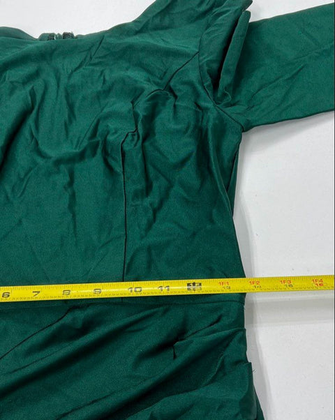 Jules & Cleo Women's Green High Neck 3/4 Sleeve Mermaid Gown Dress Size 8 NWT