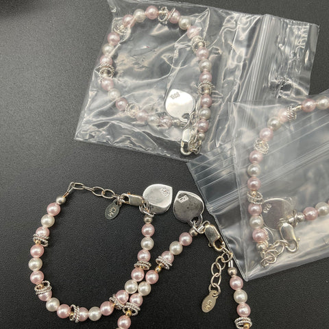 Sterling Silver 925 Pearl & Faux Pearl Jewelry Lot 11pc Necklaces Bracelets
