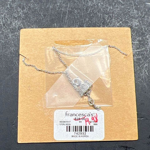 Francesca's Sterling Silver Letter A Necklace NWT
