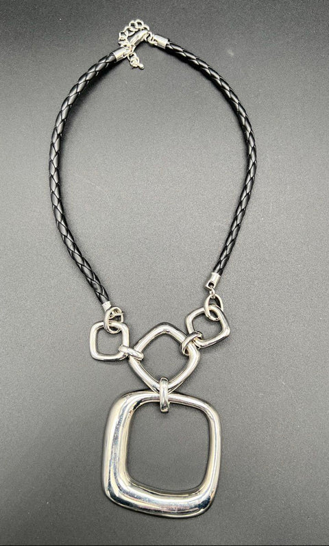 Modern Chunky Statement Necklace Jewelry Lot of 5 Geometric Boho Style Pendants