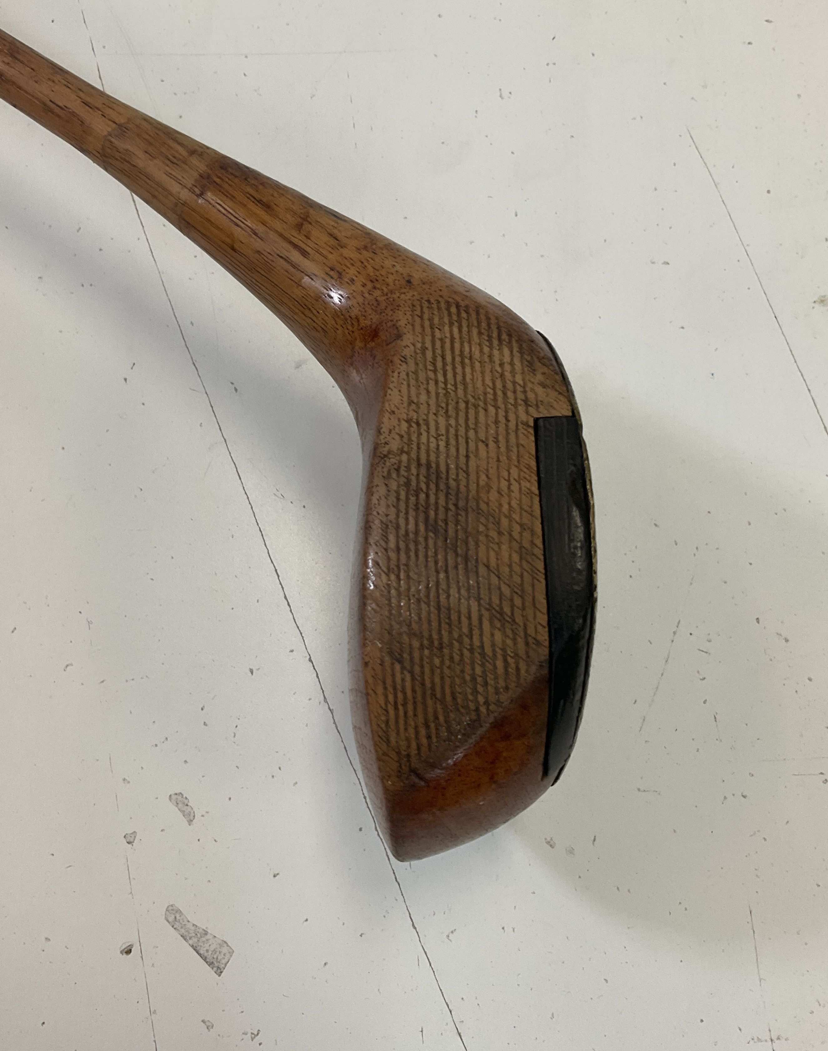 Vintage St. Andrews Special Wooden Golf Driver Leather Wrapped Handle 43" Length
