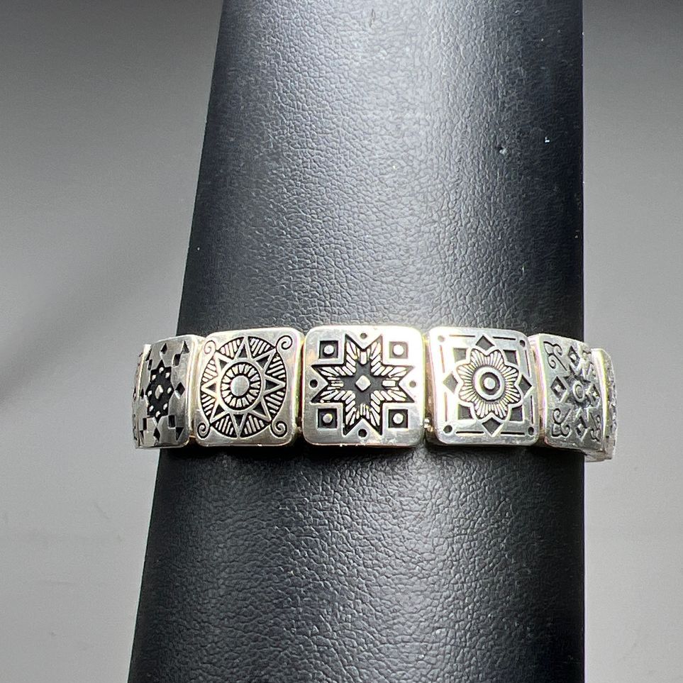 Brighton Mosaic Square Panel Bead Stretch Bracelet