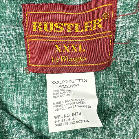 Vintage 90s Rustler Aztec Southwestern Pearl Snap Shirt Sz XXXL