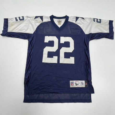 Vintage Y2K Dallas Cowboys #22 Reebok Throwback NFL Football Jersey Sz L