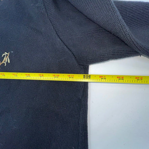 Vintage Y2K Longaberger Women's Black Leaf Basket Cotton Cardigan Sweater 2X