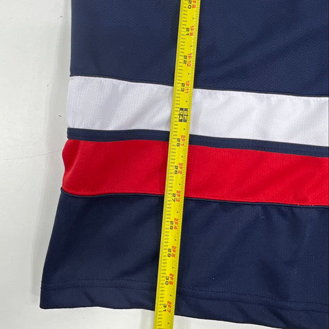 Black Cat Hockey Men's Veterans Day Warrior #22 Hockey Jersey Navy Blue Sz 2XL