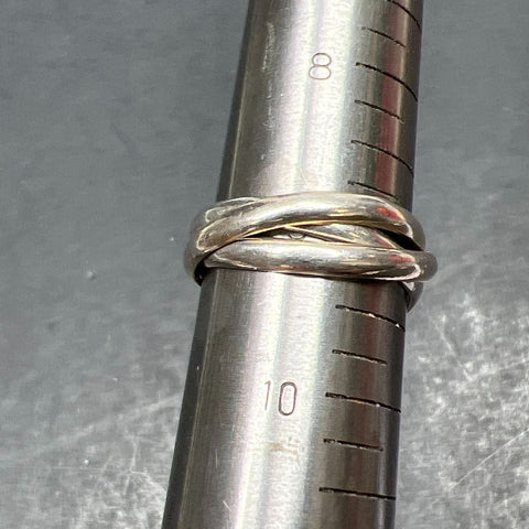 925 Sterling Silver Triple Band Ring Size 9 5.07g