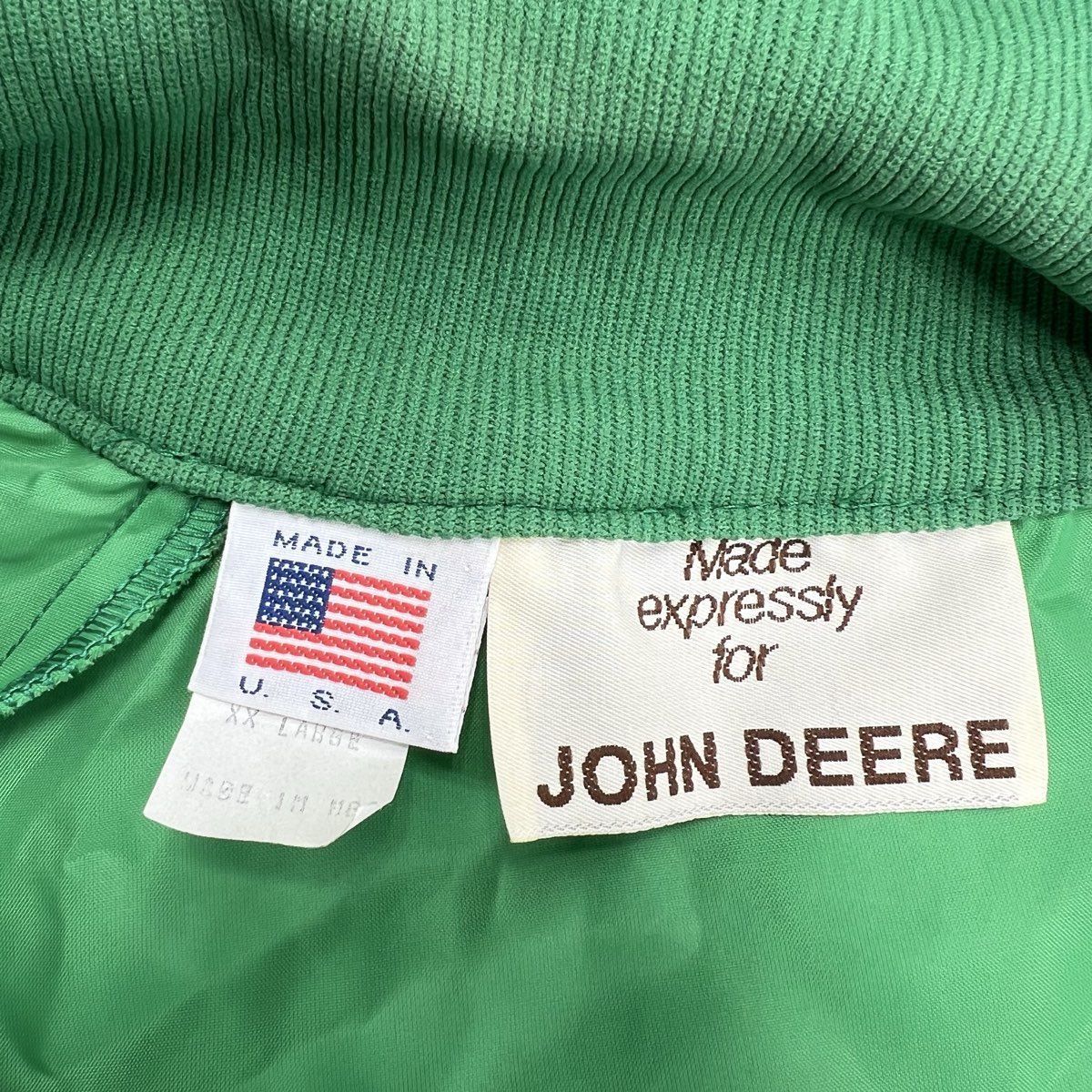 Vintage 80s John Deere Quarter Zip Pullover Windbreaker Jacket