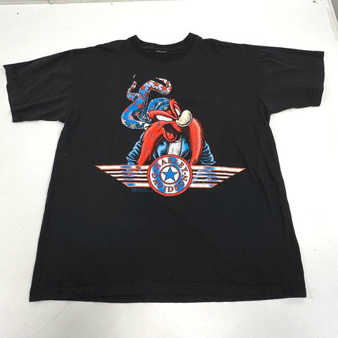 Vintage 90s Harley Davidson T-Shirt Lot Taz 1994 & Winnipeg Double Stitch Sz L