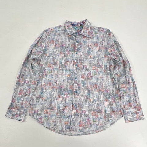 Robert Graham Men's Button-Down Shirts Lot of 2 Multicolor Striped Sz L