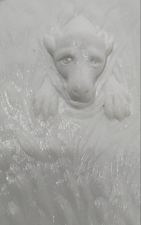 Milk Glass Decorative Wall Plate Hunting Dog Bird Leaf Border White 13 Inch