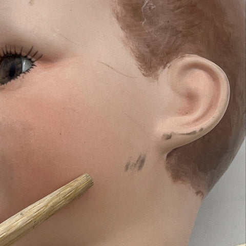 Vintage K & H Porcelain Boy Doll Sailor Outfit 17 Inch Parts Repair Shards