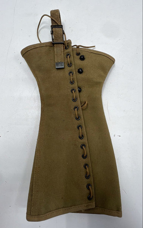 Vintage WWII US Army M1938 Canvas Leggings Gaiters Jeffersonville QM Sz 2R