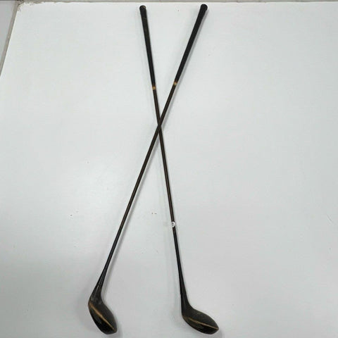 Vintage 1930s Helen Hicks Autograph H.A. Model Brassie & Spoon Golf Clubs