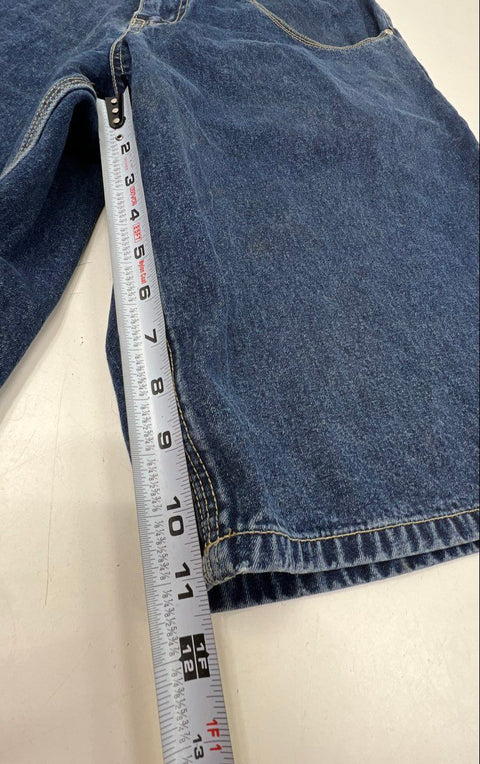 Vintage 90s Paco Jeans Men's Blue Baggy Wide Leg Denim Shorts Sz 32