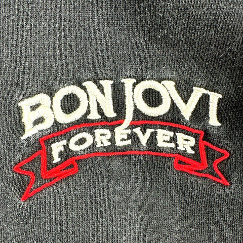 Bon Jovi Forever Dagger Heart Graphic Pullover Hoodie Black Sz M