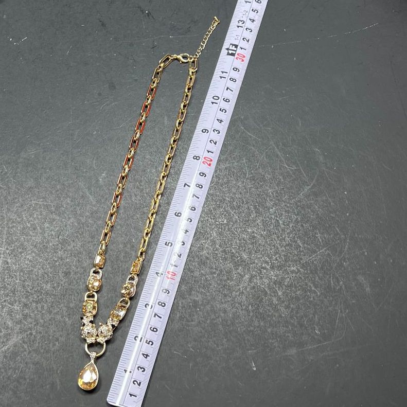 White Crystal Champagne Glass Big Cat Leopard Necklace NIB