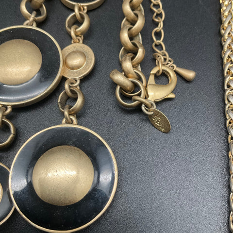 Elizabeth and James Lia Sophia Lucky Brand Gold Tone Jewelry Lot 7 Necklaces