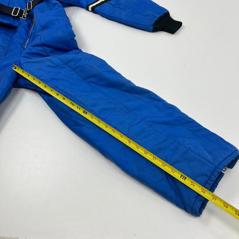 Vintage 70s JC Penney Snowmobile Quilted Puffer Snowsuit Jumpsuit Sz M