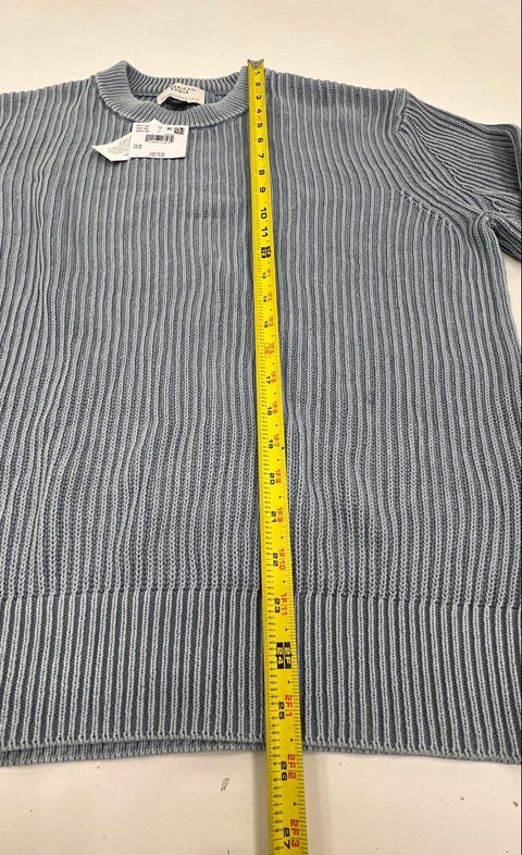 NWT American Eagle Men's Blue Ribbed Knit Crewneck Sweater Size M