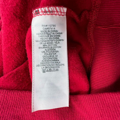 True Religion Men's Red Core Zip Up Buddha Graphic Hoodie Size XXL