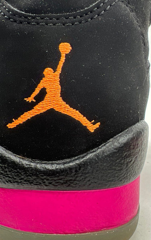 Nike Air Jordan 5 Retro GS Black Bright Citrus Fusion Pink Size 5Y