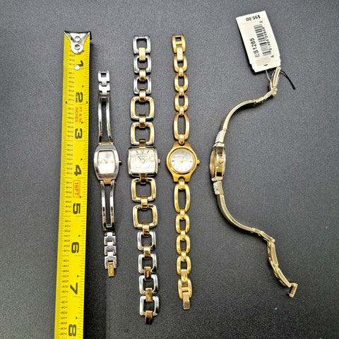 Fossil Women's Wristwatch Lot of 4 ES-1781 ES-9646 ES-1285 ES-9878