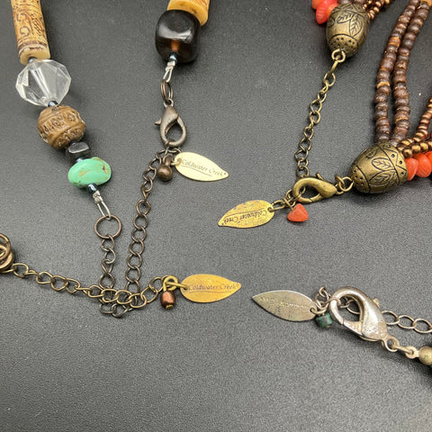 Coldwater Creek Beaded Jewelry Lot 4 Necklaces Multi-Strand Boho Southwest Style