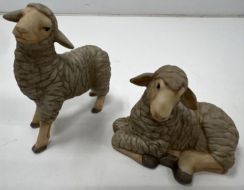 Nativity Scene Set Lot 17 Pieces Large Scale With Stable Hand-Painted Ceramic