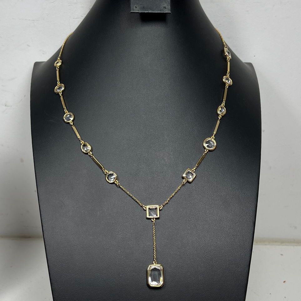 Kate Spade Rhinestone Gold tone Y-Drop Necklace