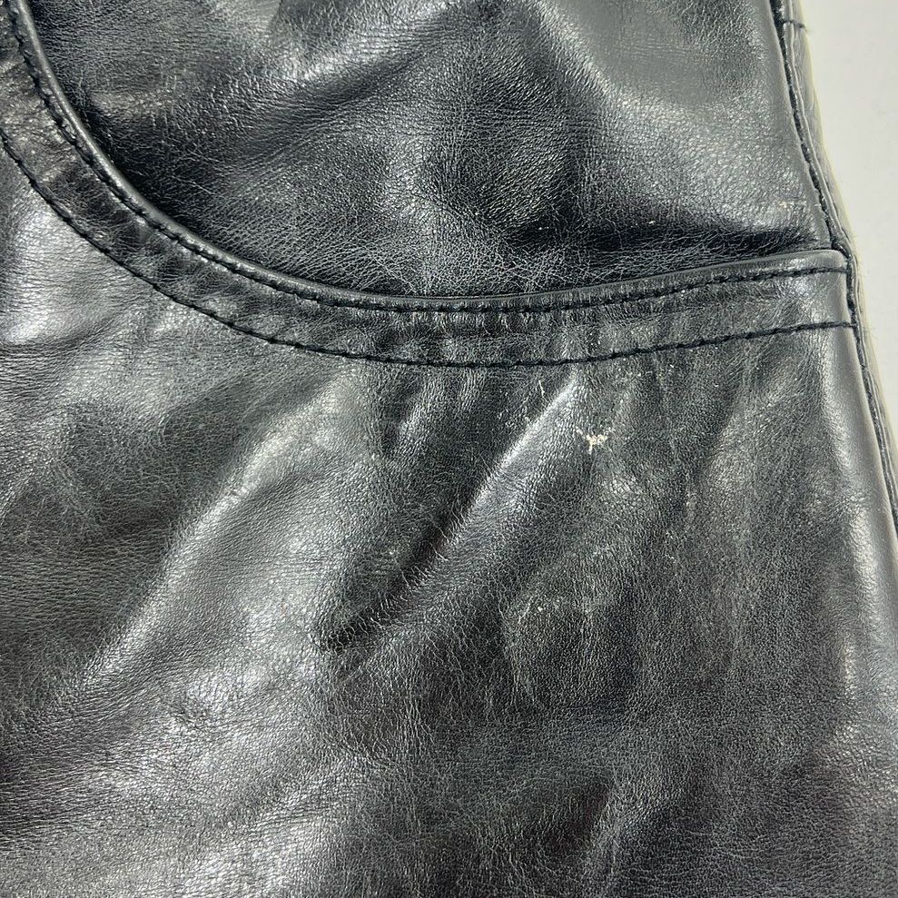 VTG Y2K Women's GAP Black Genuine Leather Bootcut Pants ca. Fall 2000 - Size 4