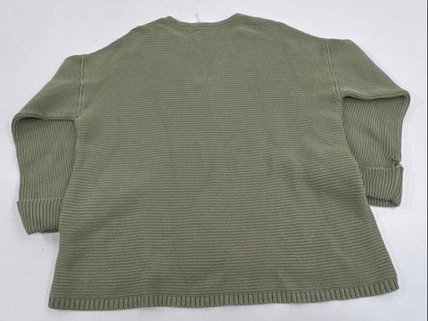 Free People Women's Sage Green Easy Street Tunic Ribbed Knit Sweater Size L