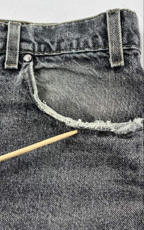 Vintage 90s Levi's Men's 540 Relaxed Fit Faded Black Orange Tab Jeans Sz 42x30