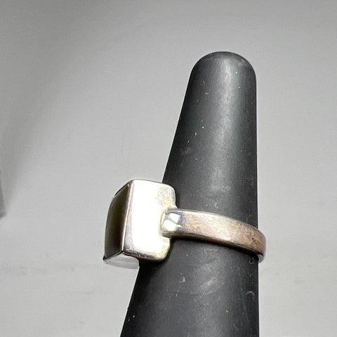 925 Sterling Silver Abalone Ring Size 7 5.92g