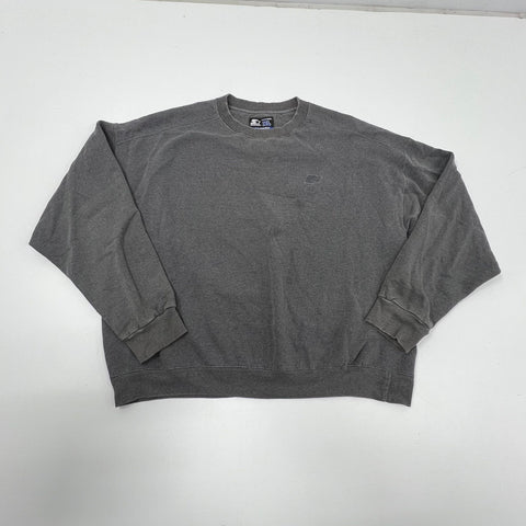 Vintage Y2K Starter Washed Gray Heavyweight Crewneck Sweatshirt Men's XL