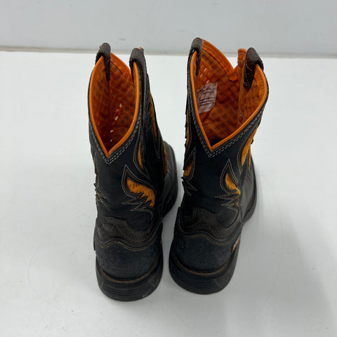 Ariat Youth Workhog XT VentTEK Brown Black Pull On Work Boots Size 4