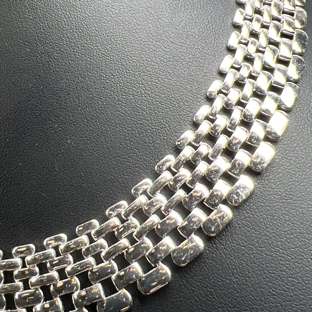 Silver & Gold Tone Panther Link Necklaces