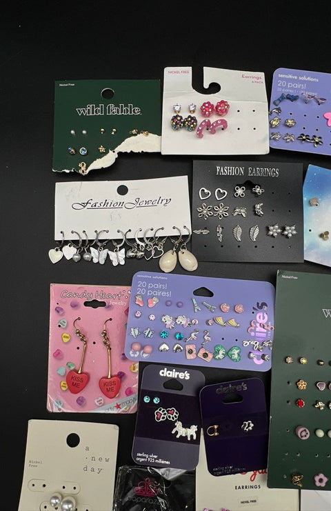 Mixed Costume Jewelry Earring Lot Claire's Wild Fable LOFT Target 1 Lb