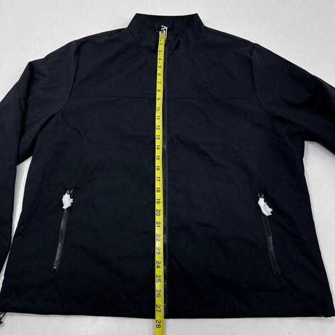 Benny Gold Men's Nylon Plane Jacket Black Full Zip Embroidered Logo NWT Sz L