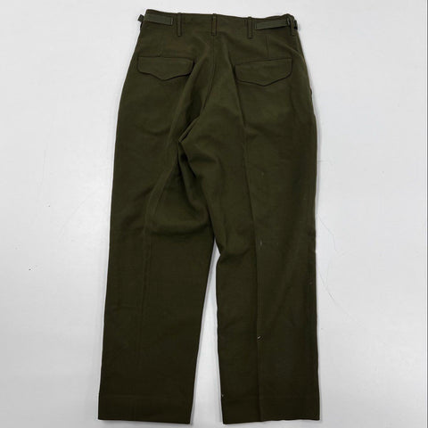 Vintage 1950s US Army M-1951 Wool Field Trousers OD Green Sz Small Short