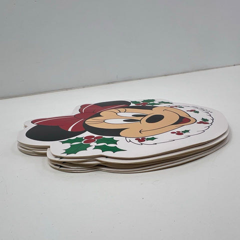 Vintage Disney Minnie Mouse Christmas Holiday PVC Placemats Set of 8 Franco