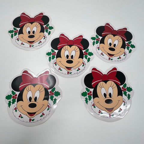 Vintage Disney Minnie Mouse Christmas Holiday PVC Placemats Set of 8 Franco