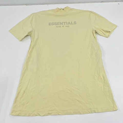 Fear of God Essentials Logo Back T-Shirt Yellow Relaxed Fit Sz S