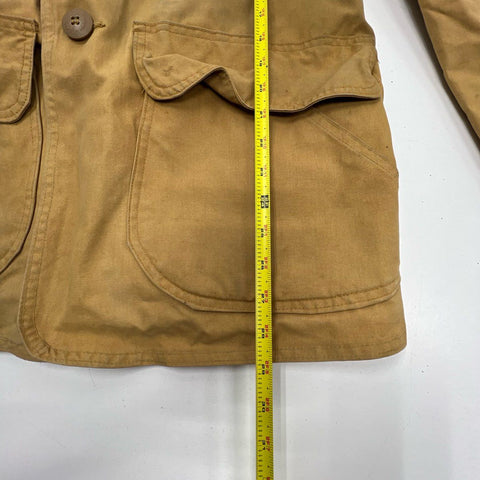 Vintage 50s JC Higgins Tan Duck Canvas Hunting Field Jacket Coat Men's